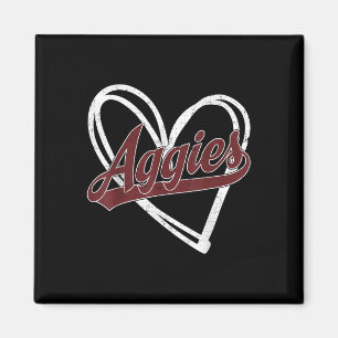 Íman Homens Personalizados Retro-Aggies-Cardíacos Mulhe