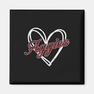 Íman Homens Personalizados Retro-Aggies-Cardíacos Mulhe