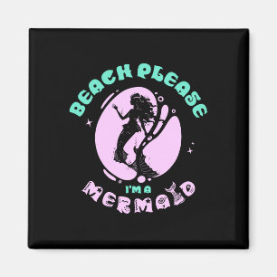 Íman Homens praia engraçada uma sereia _ fantasia mágic