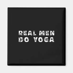 Íman Homens Reais Fazem Yoga Dito Engraçado de Yoga par