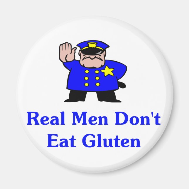 Íman Homens Reais Não Comem Gluten (Frente)