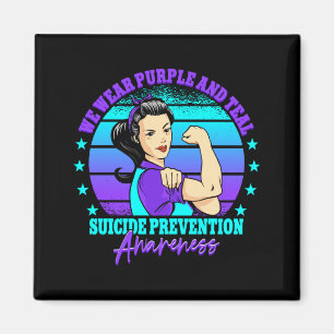 Íman Homens Usam Roxo E Azul Turquesa Prevenção ao Suic