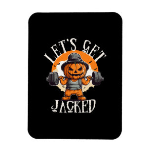 Íman Homens Vamos Malhar Abóbora Jack-O-Lantern Engraça
