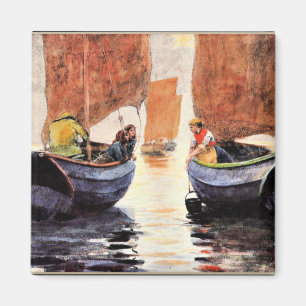 Íman Homer - Após o brilho, pintura a aquarela de arte,