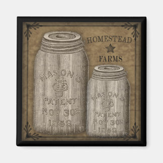 Íman Homestead Primitive Canning Jar Magnet