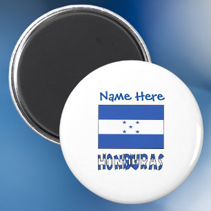 Íman Honduras Bandeira Hondurenha Azul Personalizada