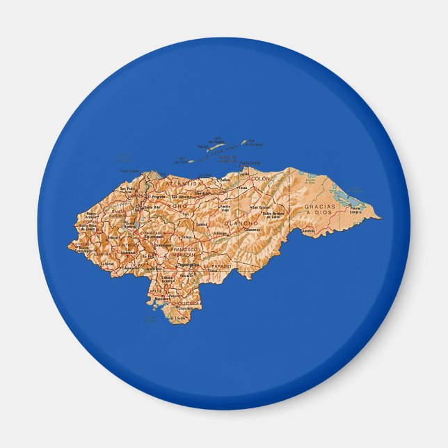 Íman Honduras Map Magnet (Frente)