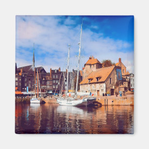 Íman HONFLEUR - ancoragem - velho píer - panorama