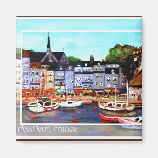 Íman Honfleur, France Painting Magnet (Frente)