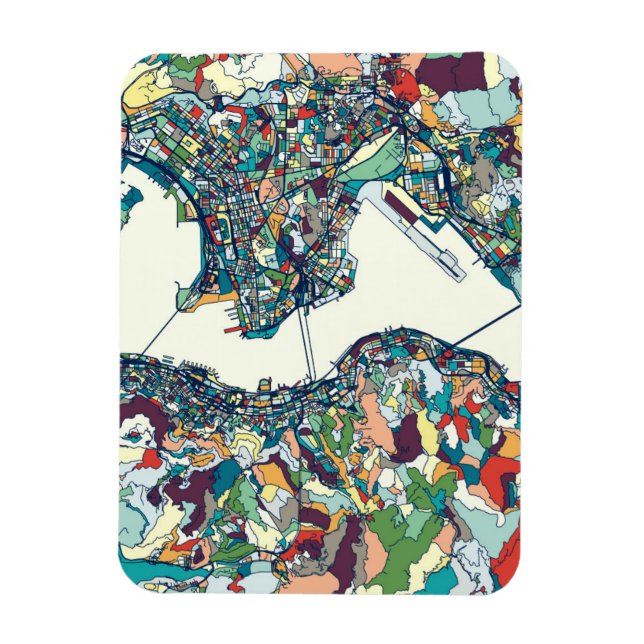 Íman Hong Kong, China Map (Vertical)