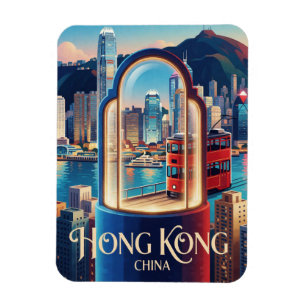 Íman Hong Kong China Porto de Vitória Paisagem Urbana V