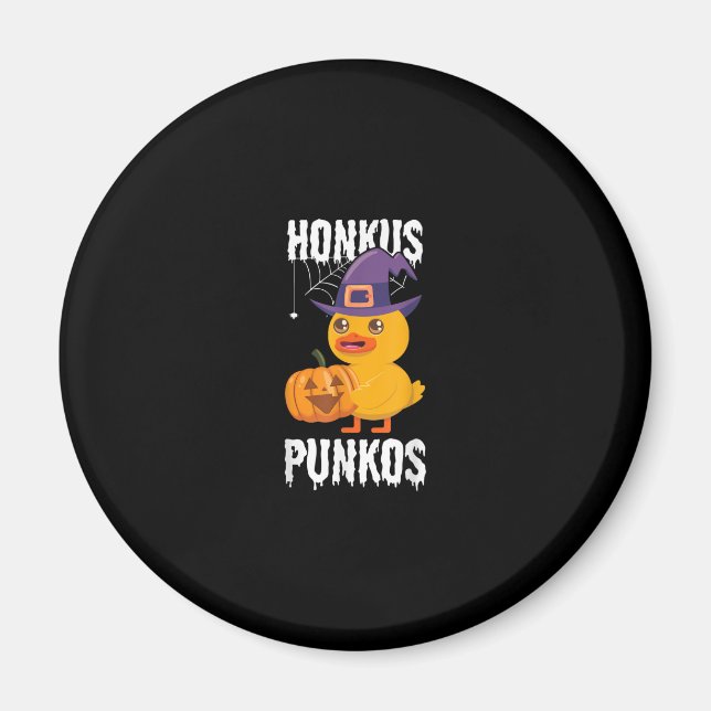 Íman Honkus Ponkus Funny Duck Halloween Design (Frente)