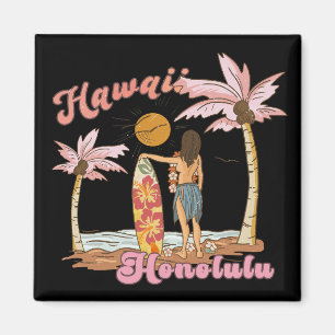 Íman Honolulu Havaí Surf Tropical Retro Praia