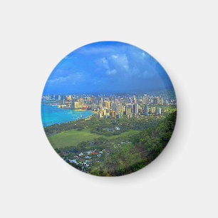 Íman Honolulu, Hawaii Skyline #1 Magnet