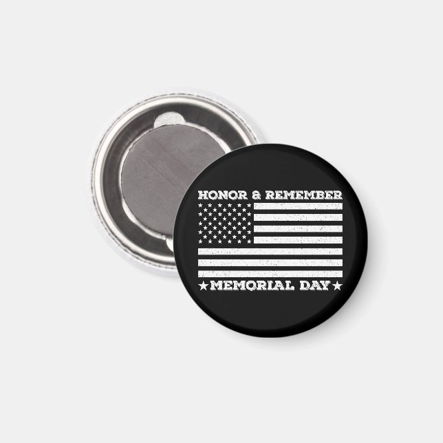 Íman Honra Lembrar Dia da Memória Exército Militar Pai  (Front/Back)