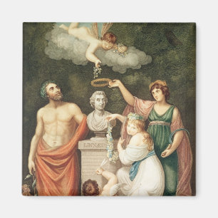 Íman Honrando o busto de Lineu