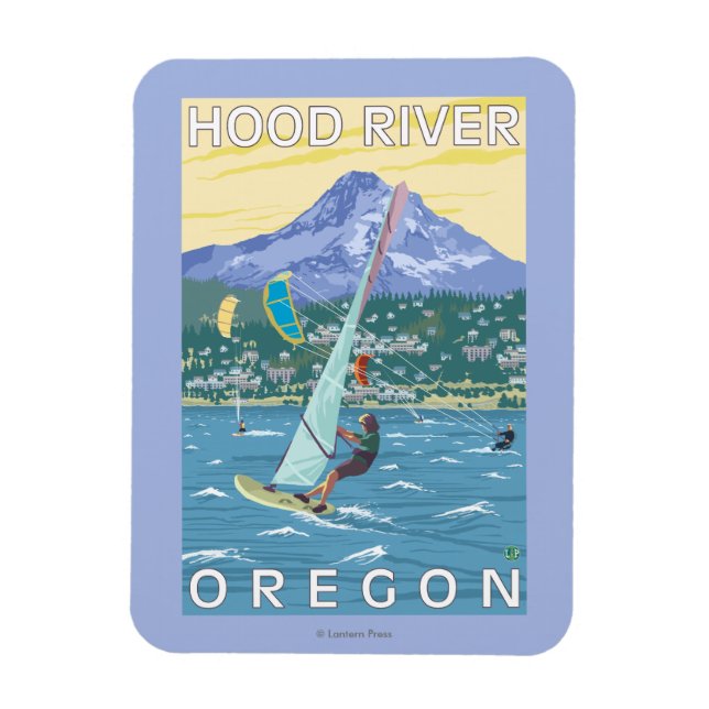 Íman Hood River, ORWind Surfers & Kite Boarders (Vertical)