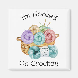 Íman Hooked On Crochet Personalized