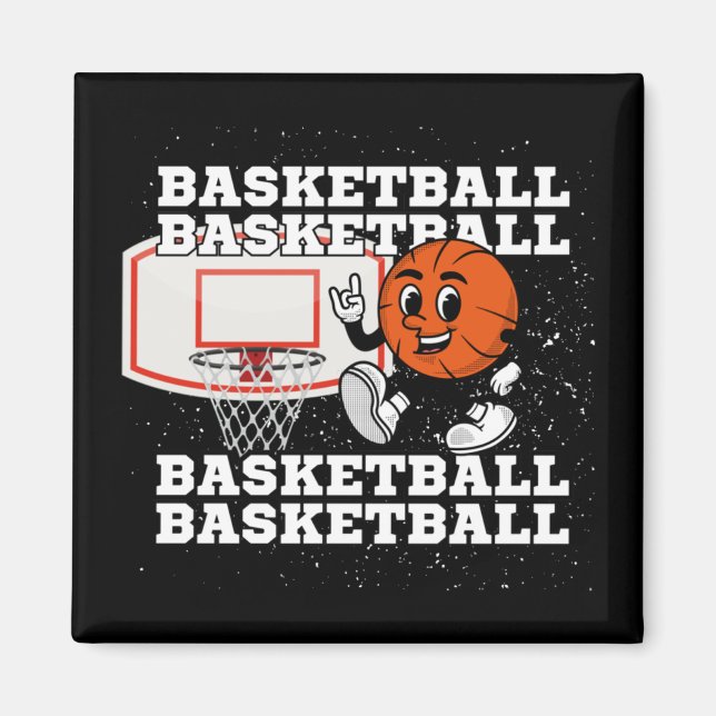 Íman Hoop de Caracteres de Basquete (Frente)