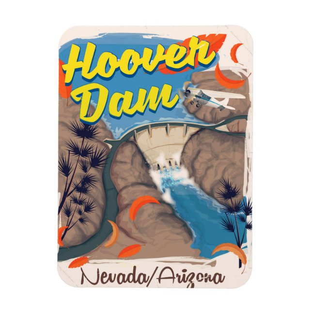 Íman Hoover Dam Nevada/poster de viagens Arizona (Vertical)