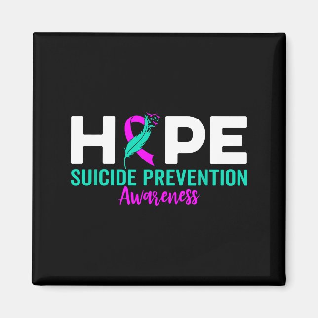 Íman Hope Suicide Prevention Ribbon Depression Suicide  (Frente)
