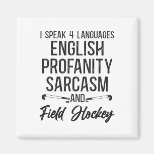 Íman Hóquei em Campo Falo 4 Idiomas Inglês Obscenidade