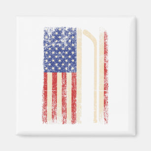 Íman Hóquei EUA Bandeira Americana Stick de Hóquei no G