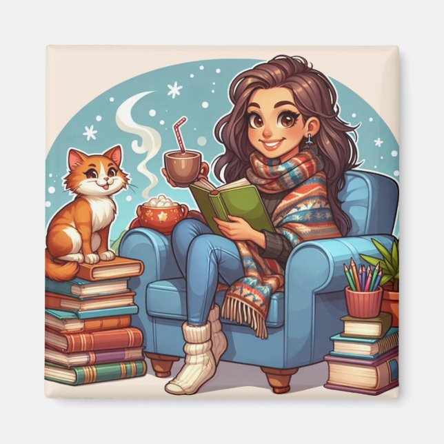 Íman Hora de Leitura de Cozy (Frente)