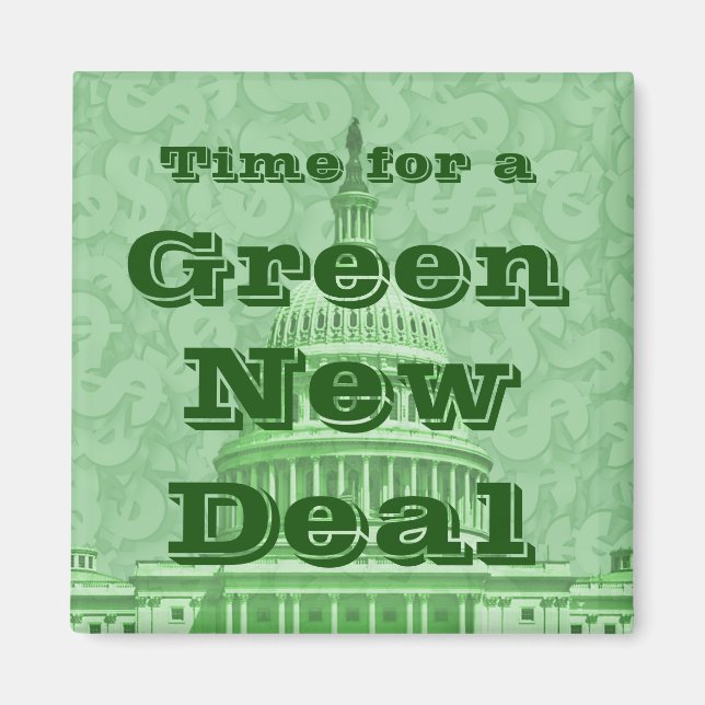 Íman Hora de um novo acordo verde (Frente)