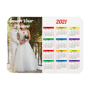 Íman Hora do Calendário Personalizado do Rainbow 2021