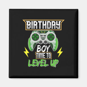 Íman Hora do Menino Subir de Nível Video Game Aniversár