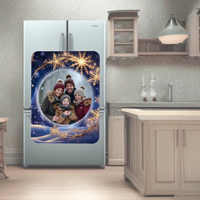 Íman Hora mágica de Natal - Flocos de neve ouro, foto (Criador carregado)