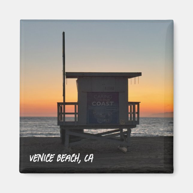 Íman Horário do ouro do Sunset - Venice Beach, CA (Frente)