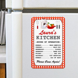 Íman Horas de cozinha (personalizadas)