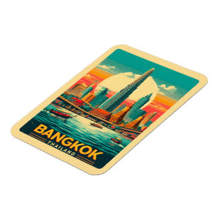 Íman Horizonte da cidade de Bangkok retrô - presentes d