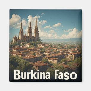 Íman Horizonte da Paisagem Cênica e Aldeia do Burkina F