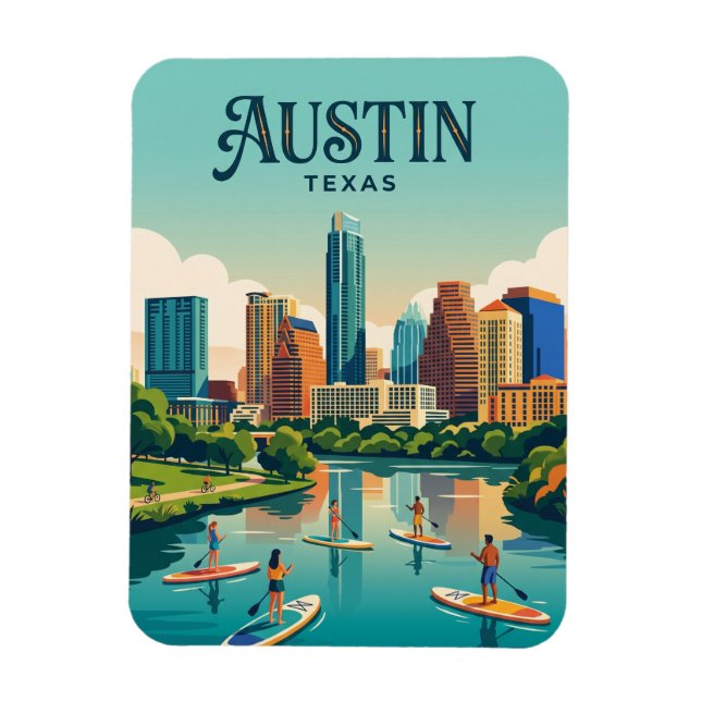 Íman Horizonte de Austin EUA (Vertical)
