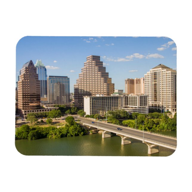 Íman Horizonte de Downtown no Lady Bird Lake (Horizontal)