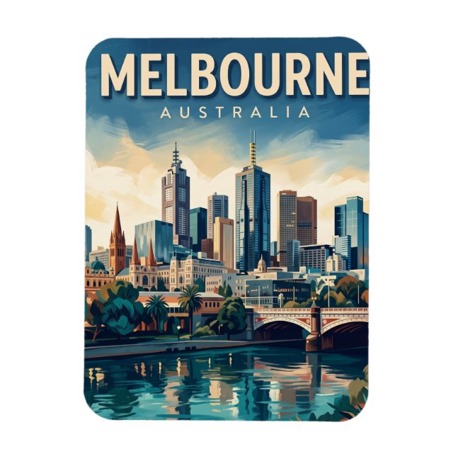 Íman Horizonte de Melbourne Austrália (Vertical)