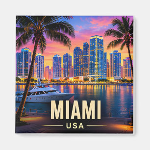 Íman Horizonte de Miami Flórida EUA Praias Noite Tropic