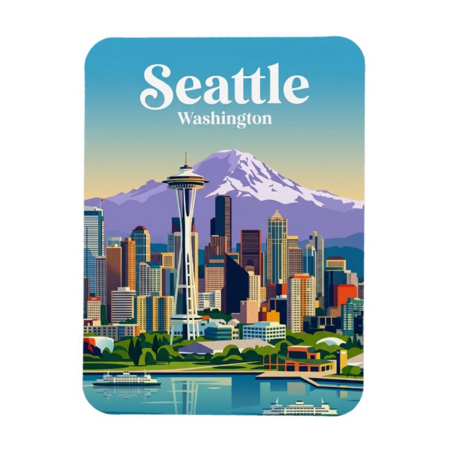 Íman Horizonte de Seattle EUA (Vertical)