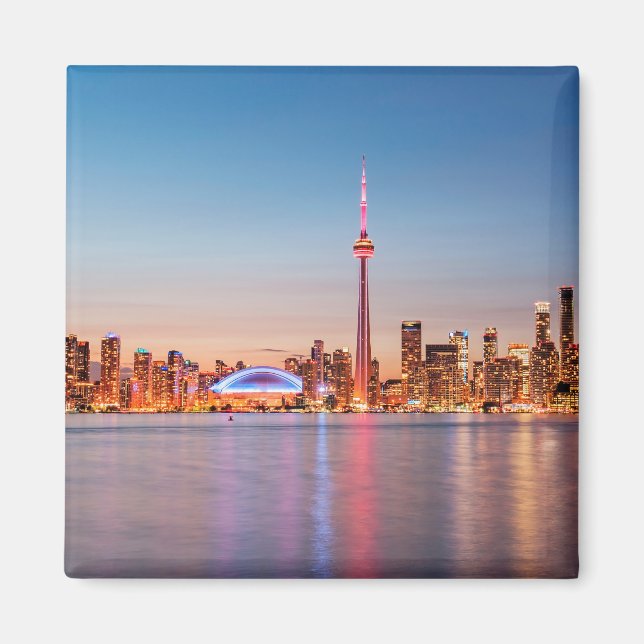 Íman Horizonte de Toronto ao Pôr do Sol (Frente)