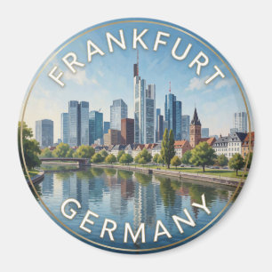 Íman Horizonte do Rio Principal de Frankfurt na Alemanh
