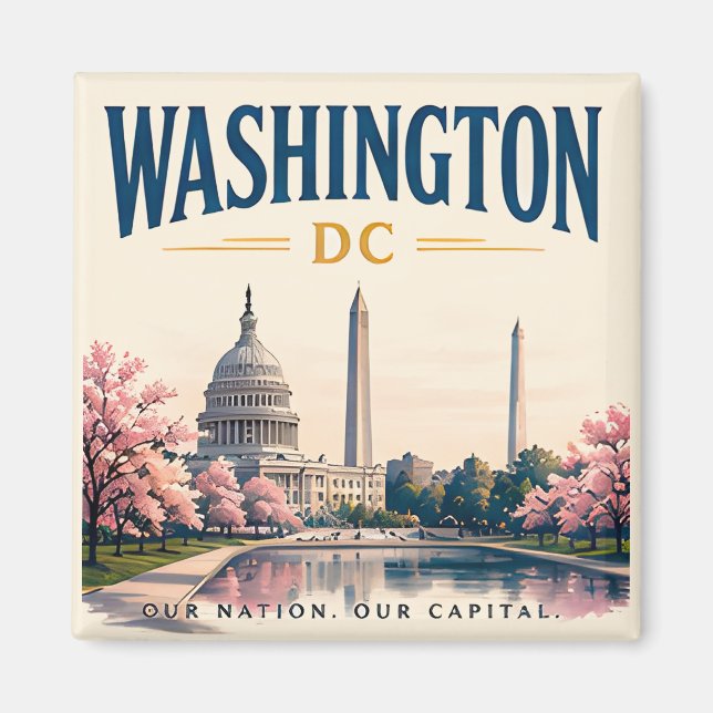 Íman Horizonte Histórico de Washington DC (Frente)