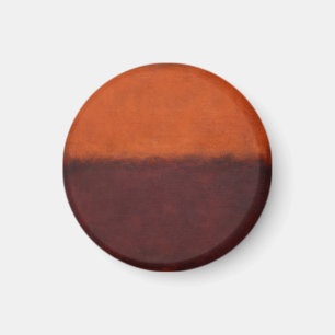 Íman Horizonte Laranja Queimado Abstrato