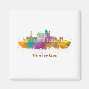 Íman horizonte montevideo acuarela