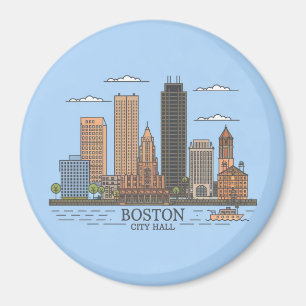 Íman Horizonte urbano da cidade de Boston, horizonte de