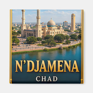 Íman Horizontes do Rio Chari e do Deserto de N'Djamena