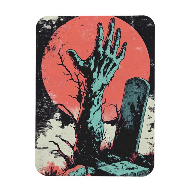 Íman Horror Comic Zombie Graveyard (Vertical)