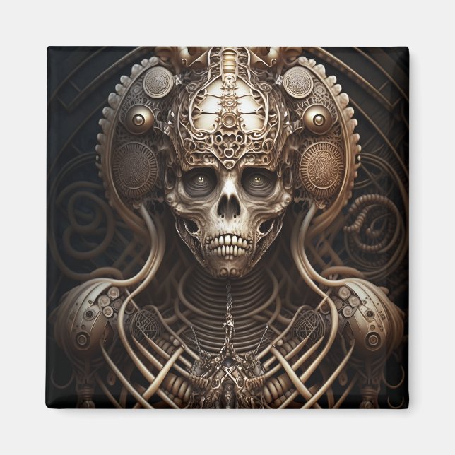 Íman Horror do Esqueleto Monstro do Crânio (Frente)